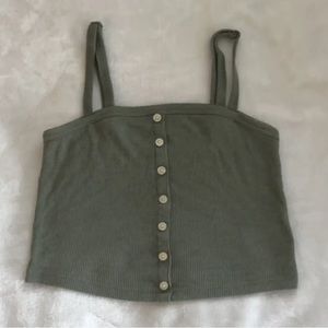 American Eagle XS green cropped top.